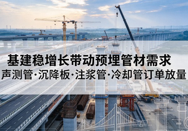 宣汉基建稳增长带动预埋监测管材需求，声测管、沉降板、注浆管订单持续放量